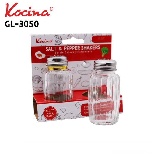 2pc 50ml Salt & Pepper Shakers