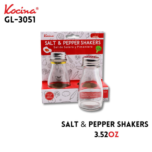 Salt & Pepper shakers, 3.52oz each (100ml)