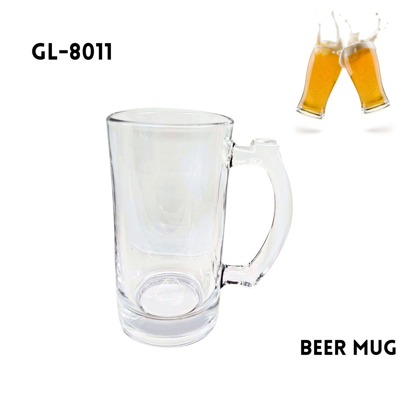 Beer Mug, D3.5"xH7",750ml (25oz) ,Glass