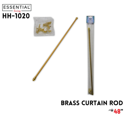 Curtain Rod Brass 28-48