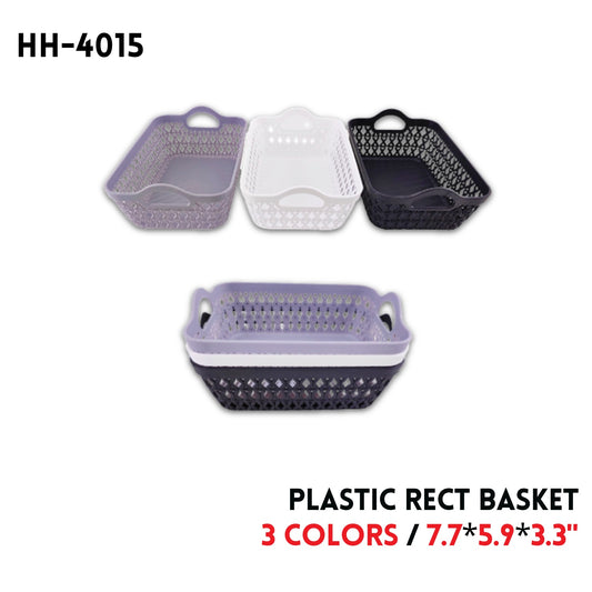 Rect Basket, Plastic, 7.7"*5.9"*3.3", 68g, 3 Colors