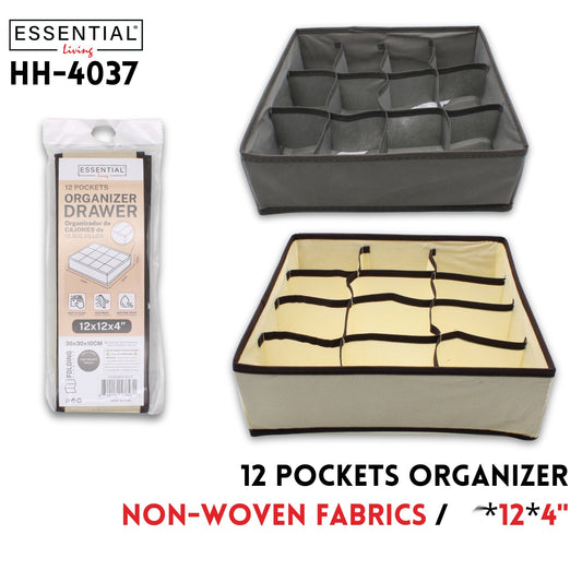 Storage Box,12 Pockets,12"x12"x4",2colors,Non-wovenfabrics