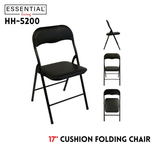 Cushion Folding Chair-Black 17" (1320701)