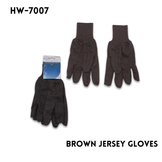 Brown Jersey Gloves