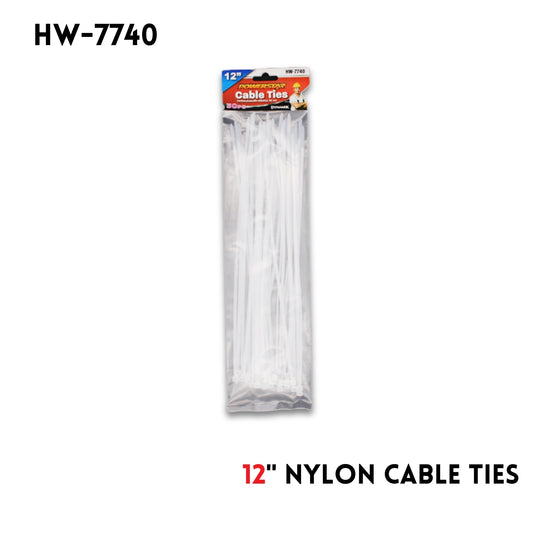 Nylon 12" Cables 30ct Clear