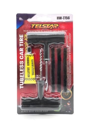 Tubeless Car Tire Kit 6pcs