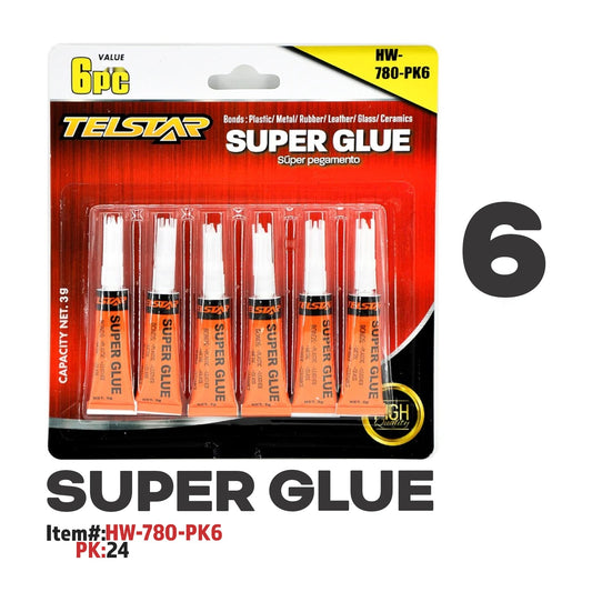 6pcs Gel super glue