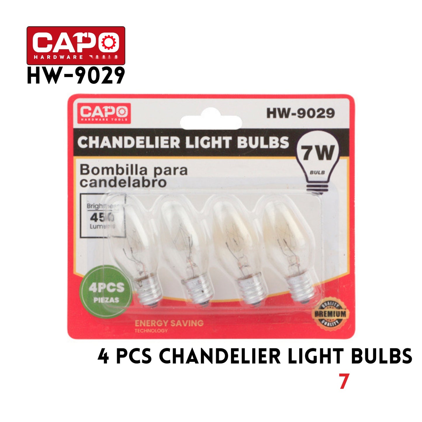 4pc 7-Watt Clear Light