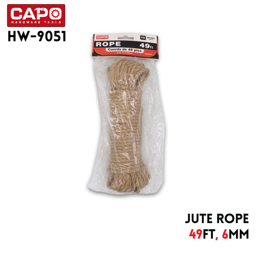 6mm Jute Rope 49FT
