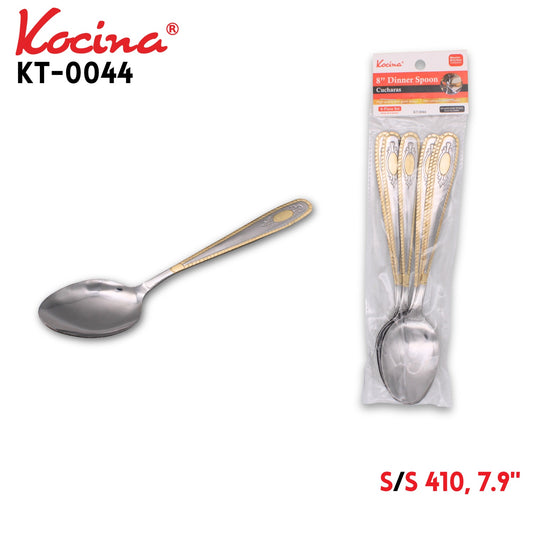 6pcs Dinner Spoon, 7.9", 410 SS