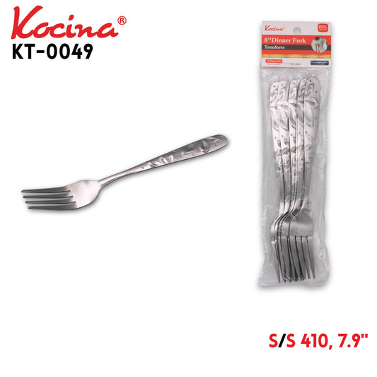 6pcs Dinner Fork, 7.9", 410 SS