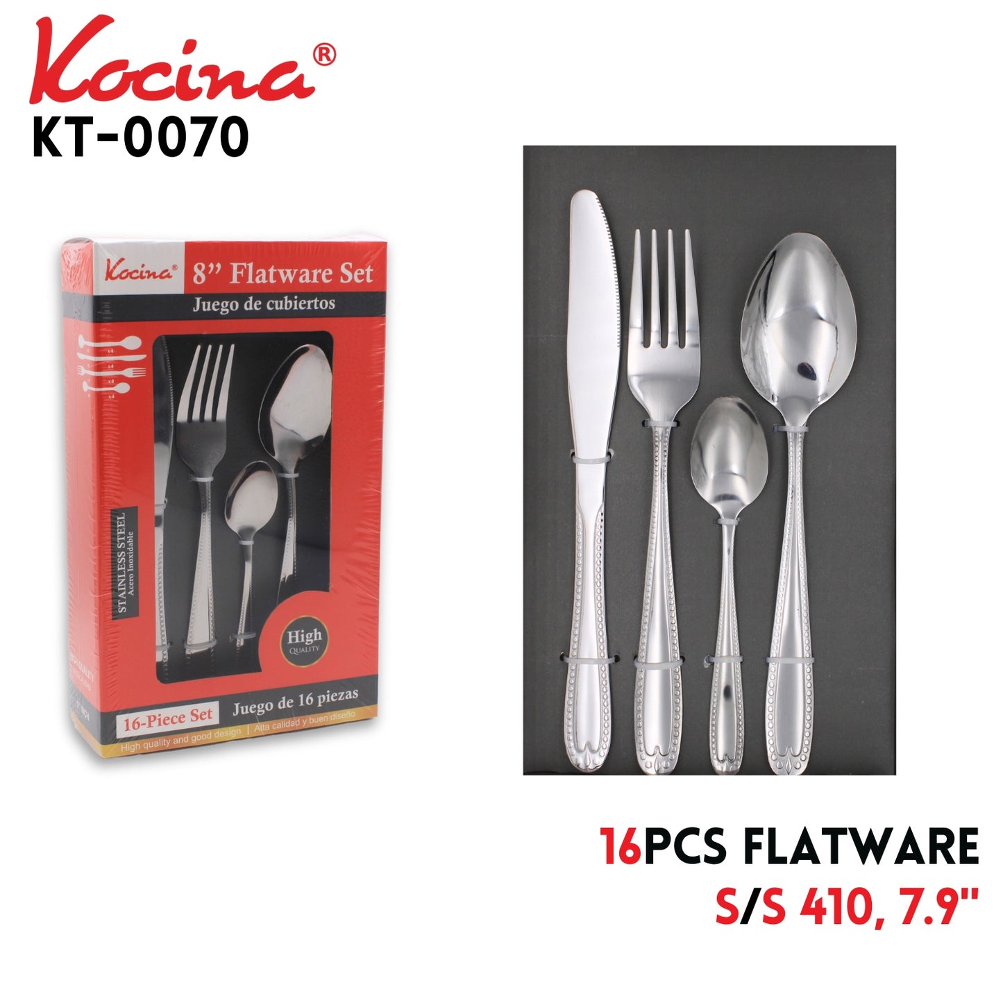 ,7.9",410SS16PCS Flatware Set