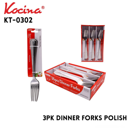 3pk. Dinner Fork Polish