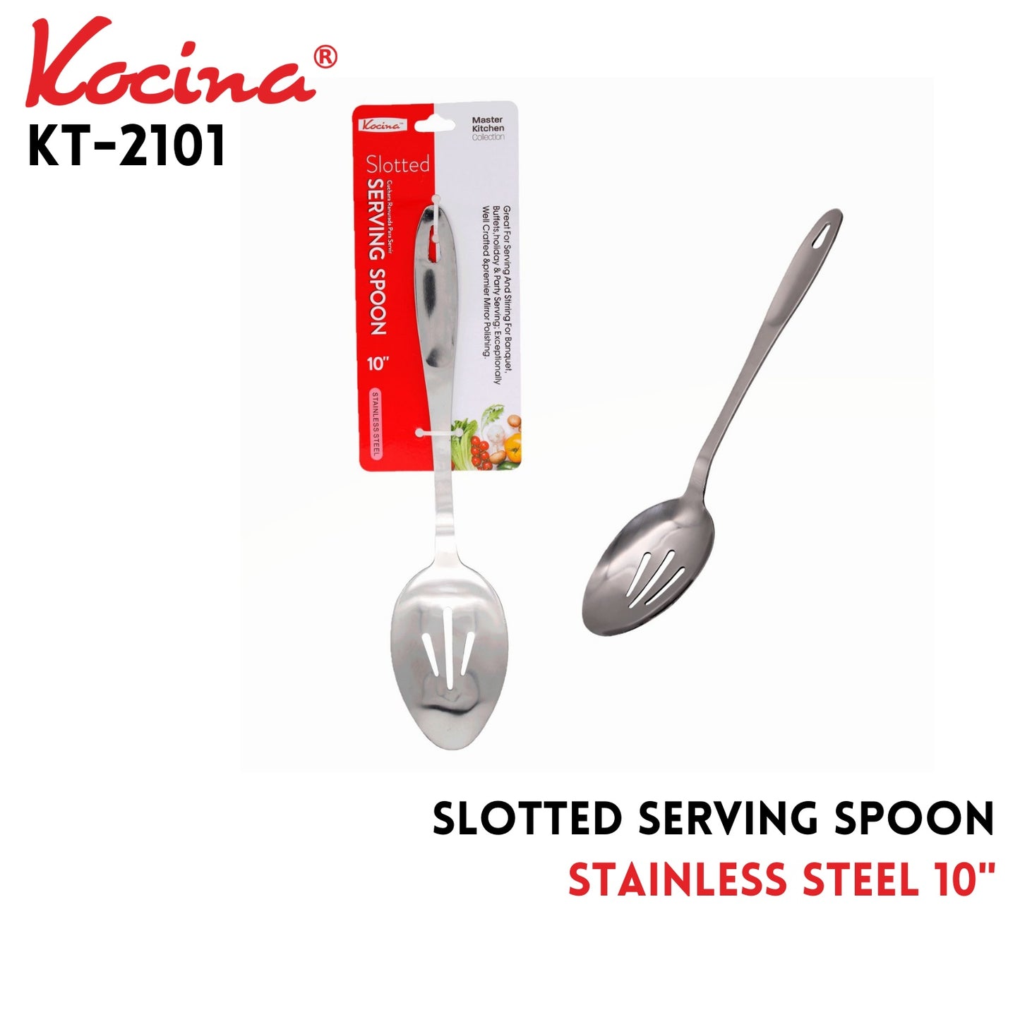 S/S  Slotted Serving Spoon 10"