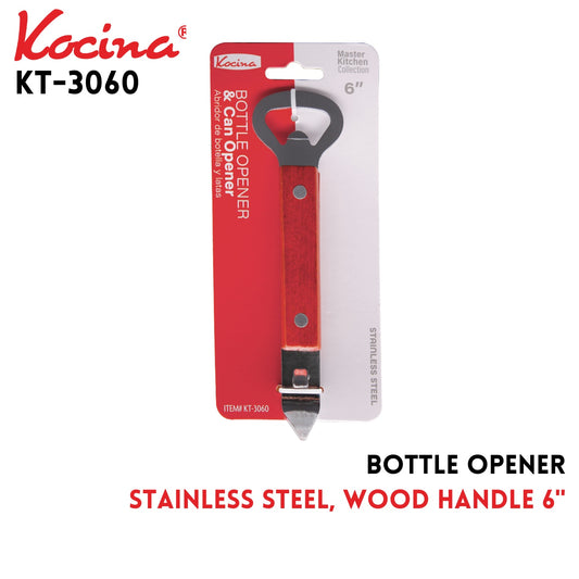 Bottle Opener 6" Wood Handle