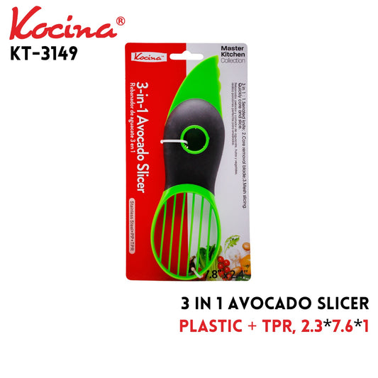 3-in-1 Avocado Slicer, PP+TPR+430, size:19.5*6*2.7cm/66g