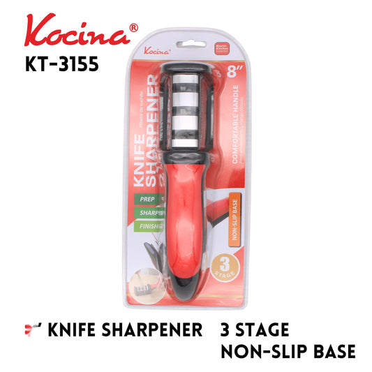 Knife Sharpener,PP+ TPR+ tungsten steel+ ceramic,22x5x5.5cm/