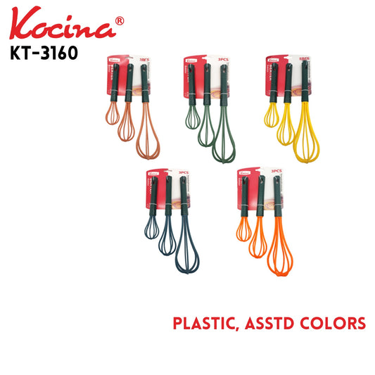 3pcs.Egg Beaters Asst.Colors