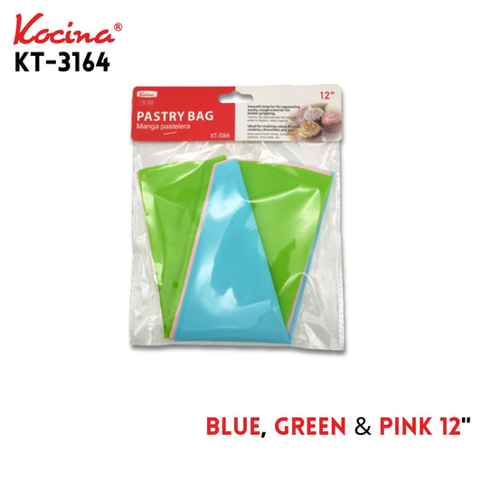 9 PCS Pastry Bag blue, green and pink