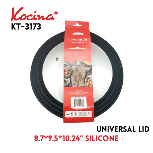 3 in 1 Universal Lid, D8.7??-9.5??-10.24??, Silicone+Gass