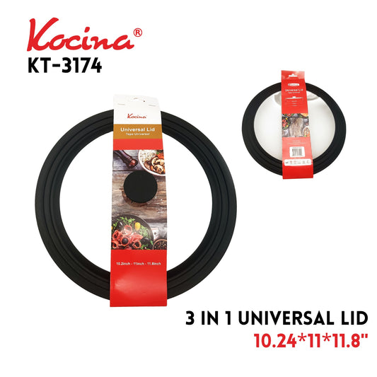3 in 1 Universal Lid, D10.24??-11"1.8", Silicone+Gassss