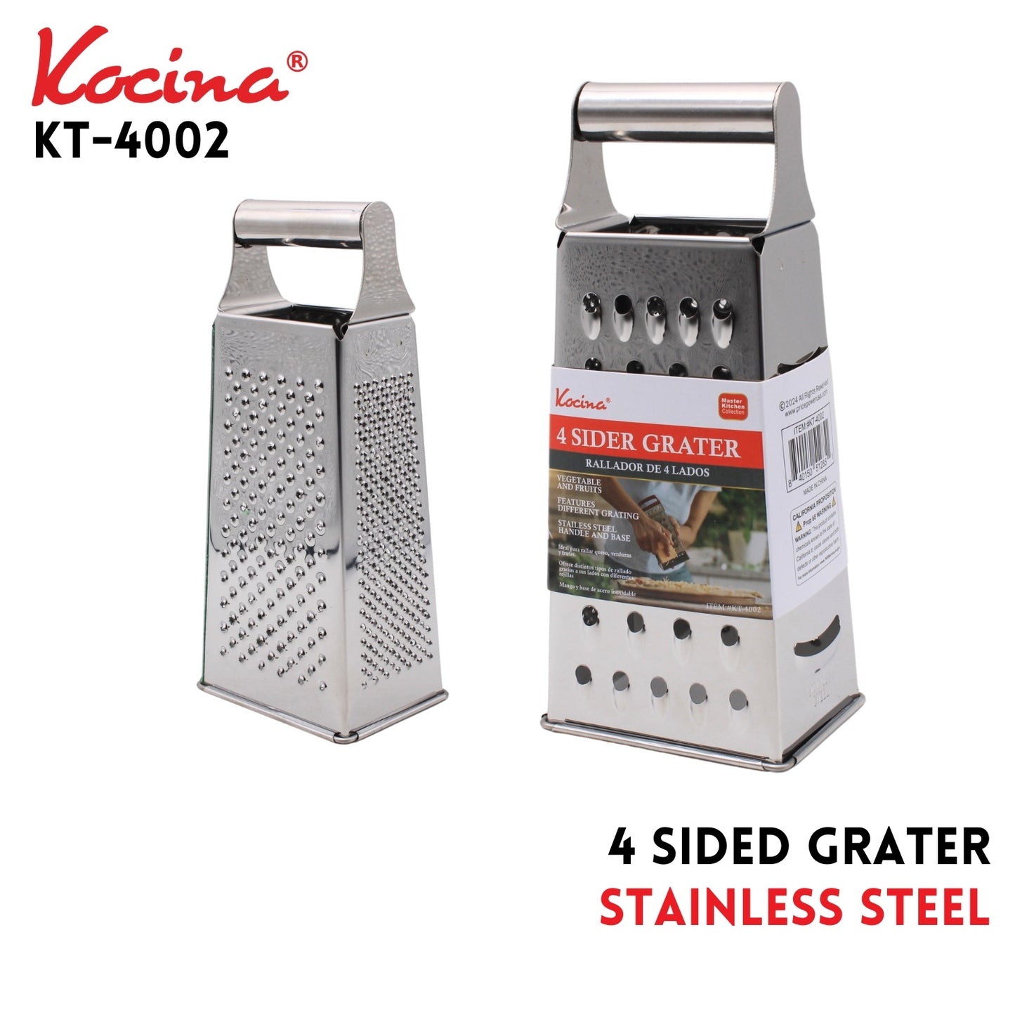 S/S 4 Sided Grater