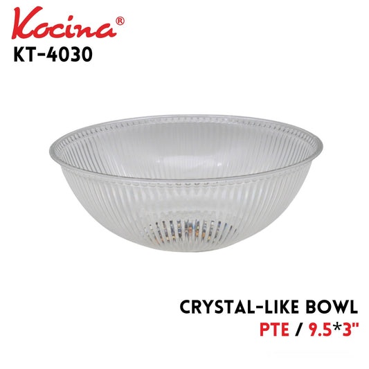 Crystal-like Bowl 9.5"x3",PTE