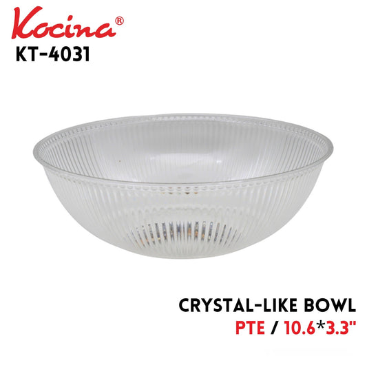 Crystal-like Bowl 10.6"x3.3",PTE