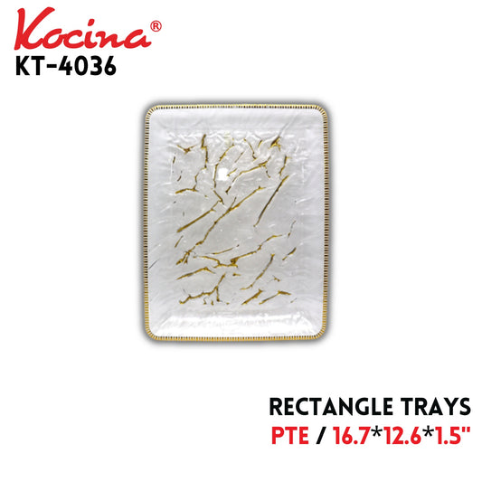 Rectangle Trays, 16.7"x12.6"x1.5", PTE