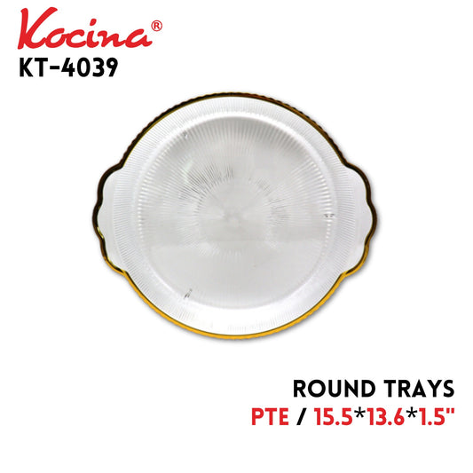 Round Trays 15.5"X13.6"X1.5", PTE