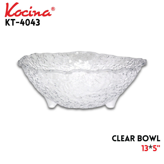 Clear Bowl, 13"x5"