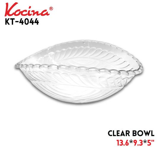 Clear Bowl, 13.6"x9.3"x5"