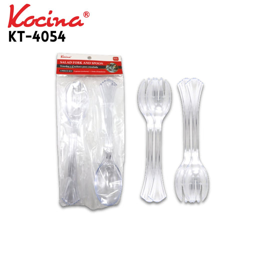 4pcs Salad Fork And Spoon,Plastic