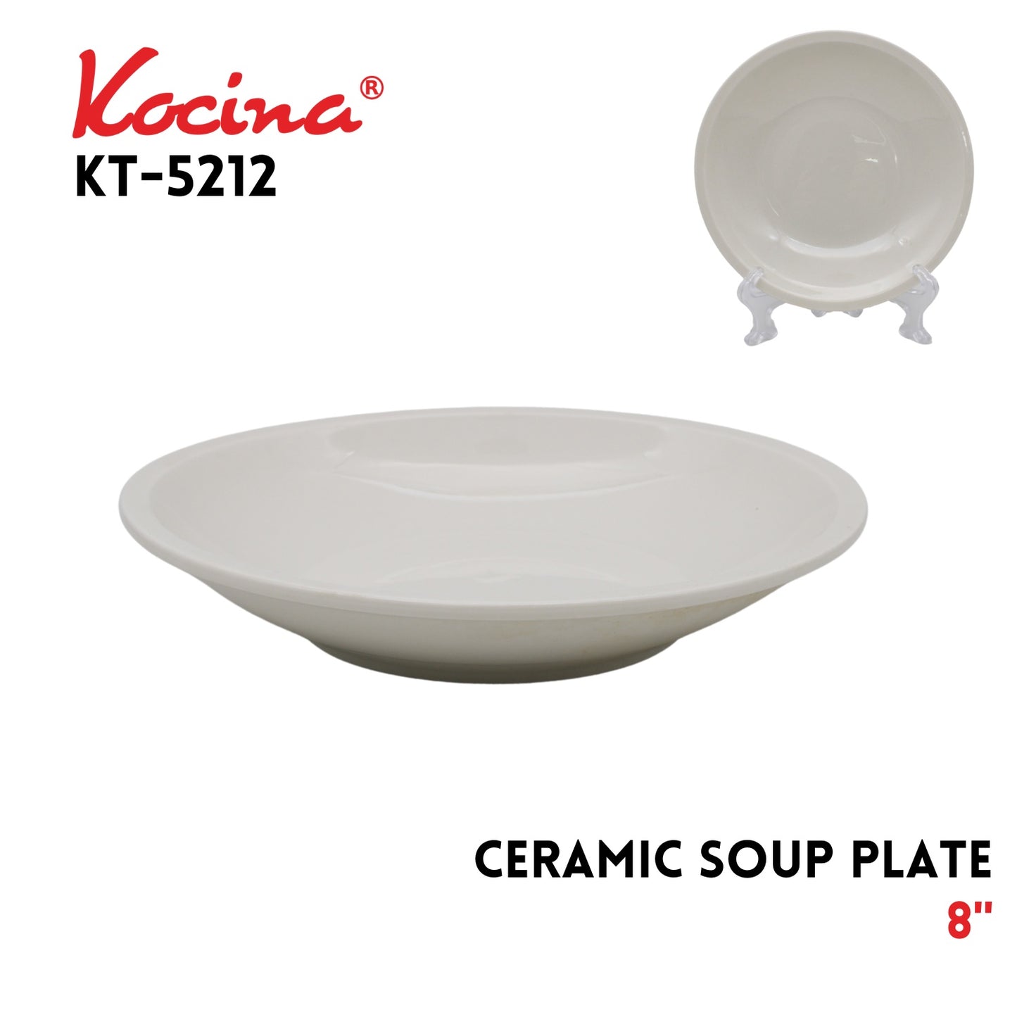 8 Inch Ceramic Soup Plate