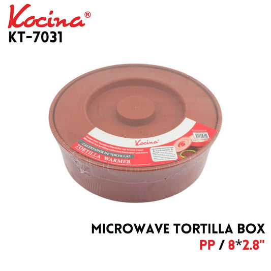 Microwave Tortilla Box, 8"x2.8", PP