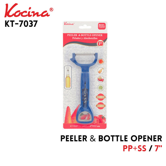 Peeler+Bottle Opener, L7", PP+Stainless Steel
