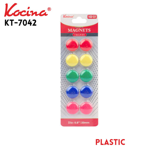 10pcs Magnet, Dia 0.78", PS+Magnet