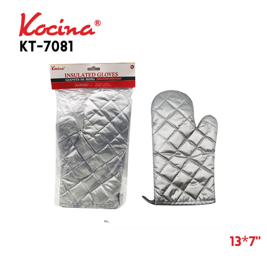 1pc Oven Glove, Silvered Cloth,13"x7"