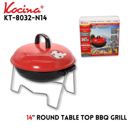 14" Round Table top BBQ Grill