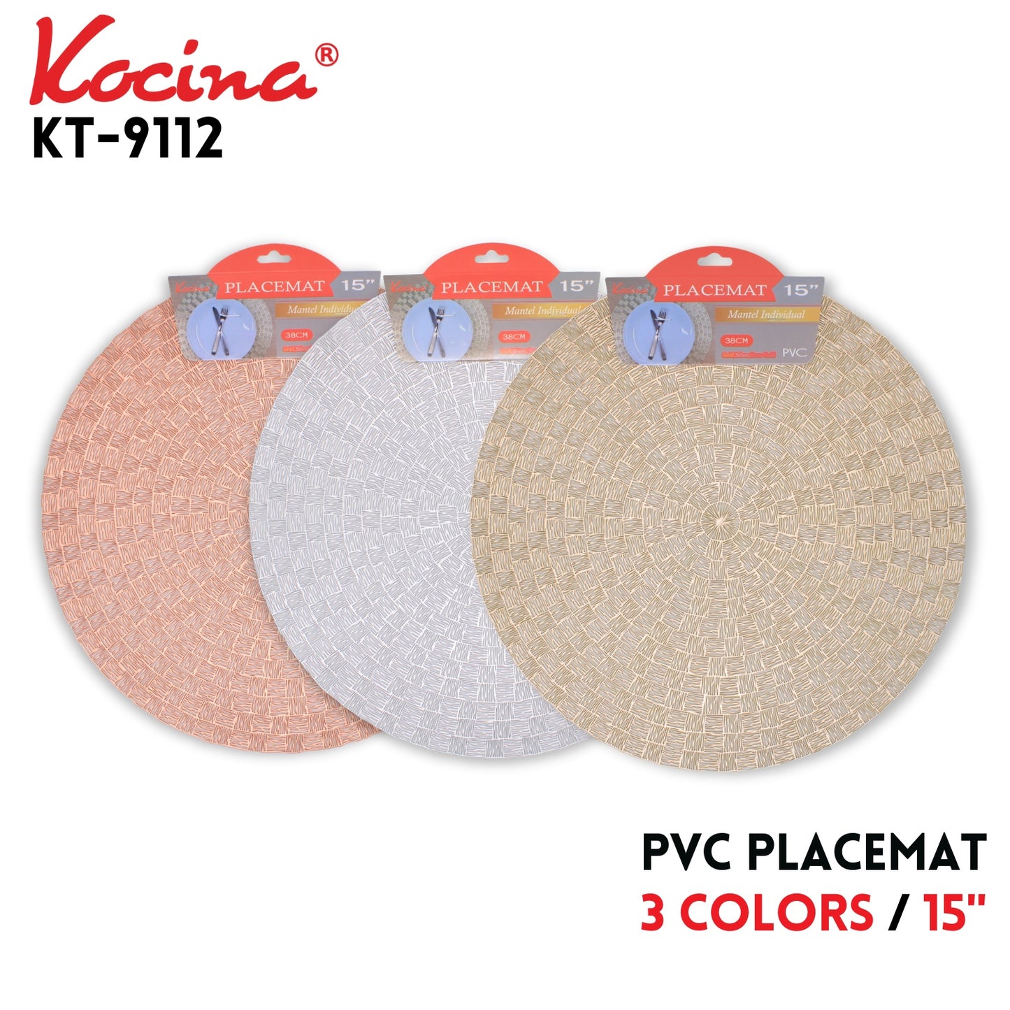 Placemat 15", 3 colors