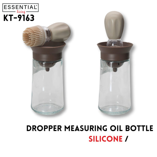 Silicone Dropper Measuring Oil Bottle 2.3"x2.3"x7.1"