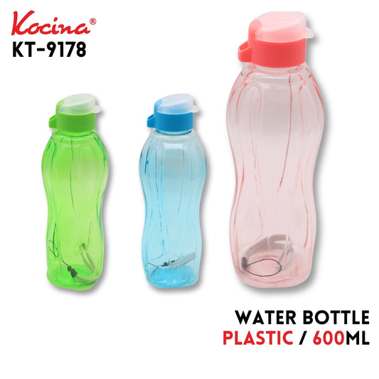 Water Bottle, 600ml, Plastic