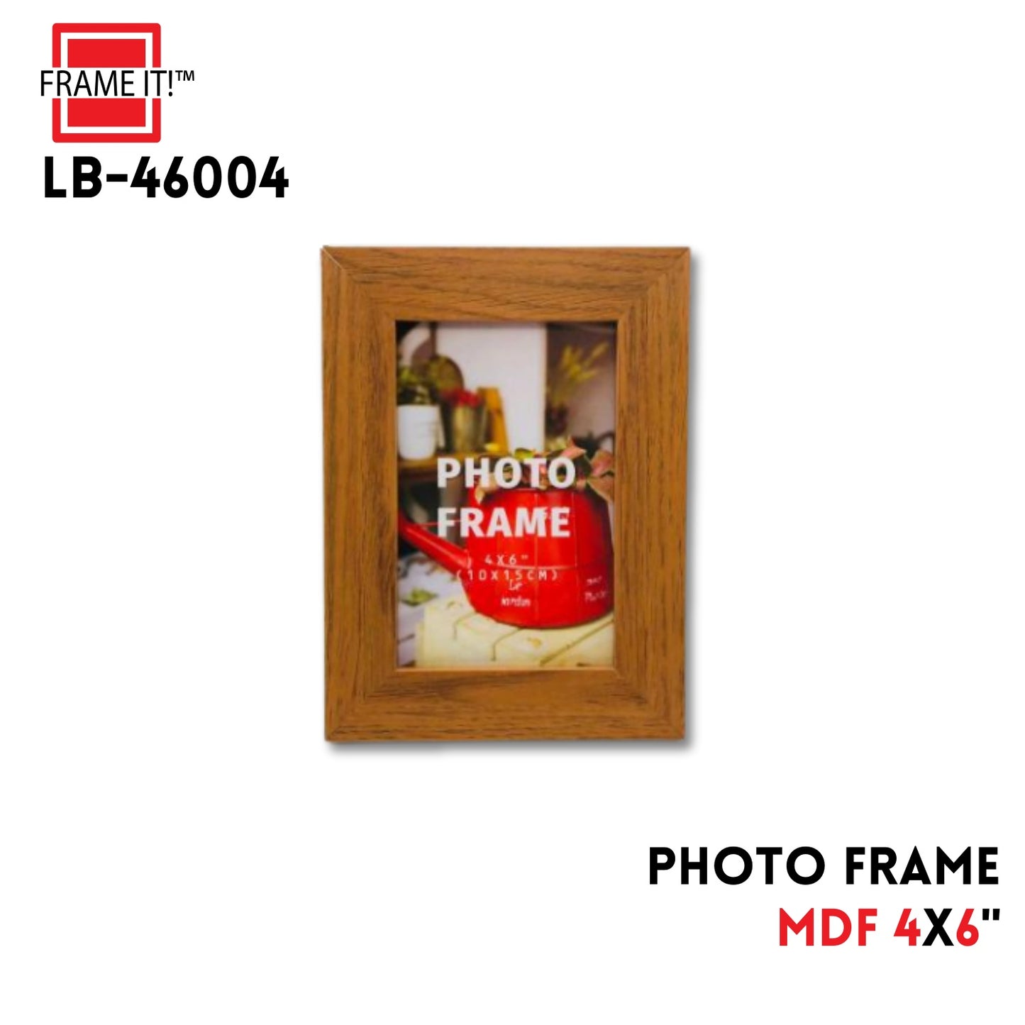 4x6 MDF Photo Frame Brown