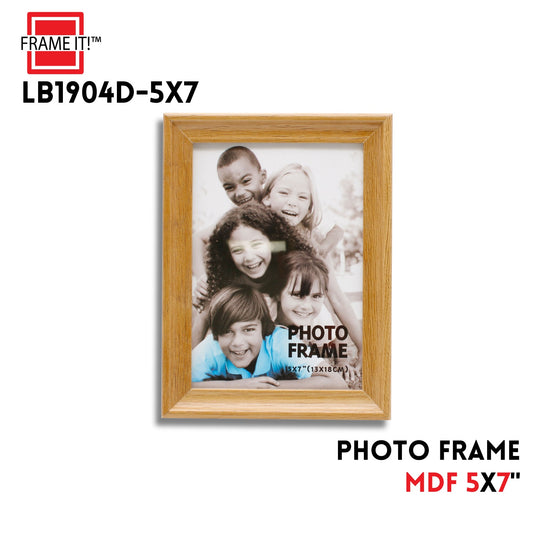 5X7" Mdf Photo Frame Nat Wood