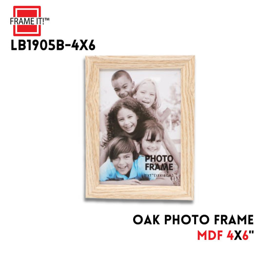 MDF PHOTO FRAME 4X6 OAK