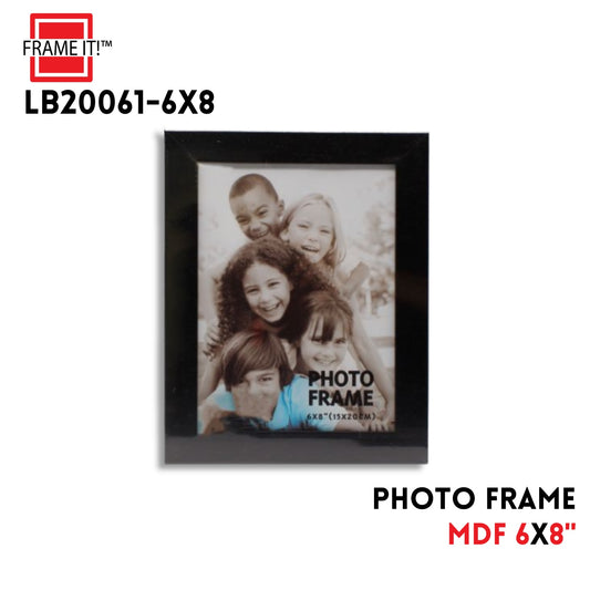 Mdf Photo Frame 6x8" Black