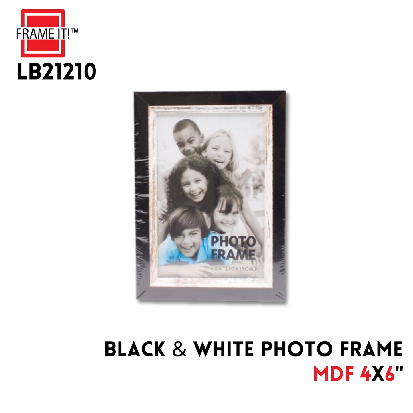 MDF Frame 4X6" Black & White