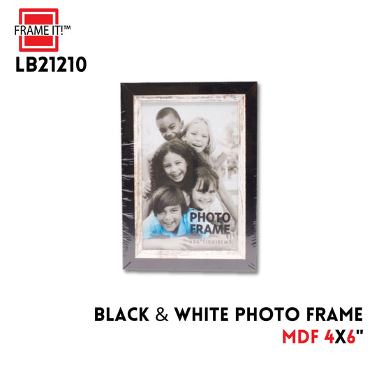 MDF Frame 4X6" Black & White