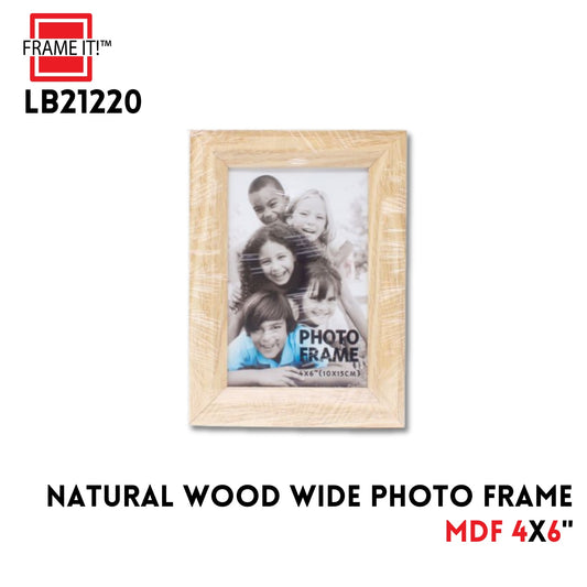 MDF Frame 4X6" Natural Wood Wide
