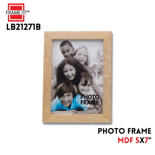 MDF Frame 5X7" Natural Wood Deep Back